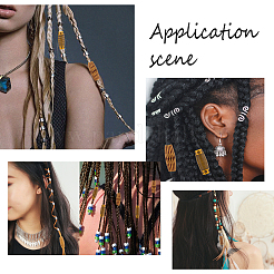 Plastic Dreadlocks Braiding Beads&nbsp;OHAR-NB0001-13