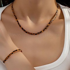 Alloy Leopard Print Snake Chain Necklaces & Bracelets Sets&nbsp;FS-WG421C3-01