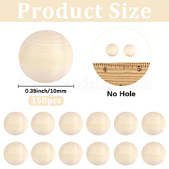 150Pcs Unfinished Wood Beads&nbsp;WOOD-PA0001-83A