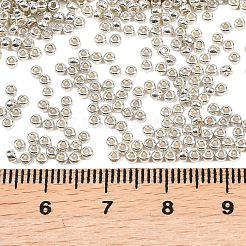 MIYUKIラウンドロカイユビーズ  日本製シードビーズ  （rr1051)亜鉛メッキシルバー  11/0  2x1.3mm  穴：0.8mm  約1111個/10g&nbsp;X-SEED-G007-RR1051