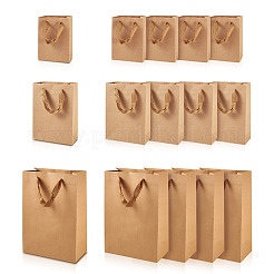 15Pcs 3 Styles Rectangle Kraft Paper Bags with Handle&nbsp;AJEW-TA0001-92