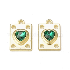 Rack Plating Alloy Glass Pendants&nbsp;PALLOY-P291-06G-01
