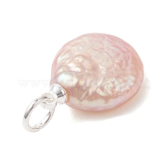 Natural Baroque Keshi Pearl Pendants&nbsp;PALLOY-JF04920-01