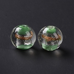 Handmade Silver Foil Lampwork Beads&nbsp;GLAA-Z001-05G