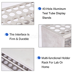 40-Hole 201 Stainless Steel Test Tube Display Stands&nbsp;AJEW-WH0348-165B
