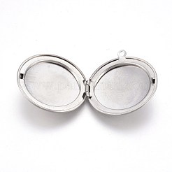 Tarnish Resistant 304 Stainless Steel Locket Pendants&nbsp;STAS-L219-06P