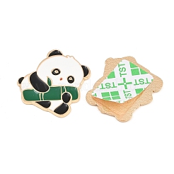 Panda with Bamboo Alloy Enamel Cabochons&nbsp;AL-CBA1A6F-06KCG-C