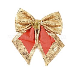 Christmas Plastic Sequin Big Bowknot Pendant Decorations&nbsp;AJEW-S088-04B