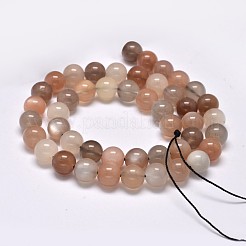 Grade AA Natural Multi-Moonstone Bead Strands&nbsp;G-M296-01-12mm