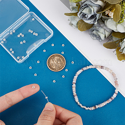 60Pcs Rondelle 925 Sterling Silver Spacer Beads&nbsp;STER-PH0003-82