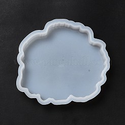 DIYの不規則な多角形のカップ マットのシリコーン型  レジンキャスティングコースター金型  UVレジン用  エポキシ樹脂工芸品作り  ホワイト  98x108x13.5mm&nbsp;LS-SIMO-H009-01B