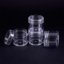 プラスチックビーズ収納ケース  シードビーズ容器  コラム  透明  4.3x4cm  容量：35ミリリットル  16個/箱&nbsp;CON-BC0004-22B-43x40