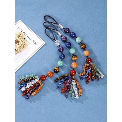 Gemstone Beads Big Pendant Decorations&nbsp;HJEW-PW0001-017
