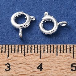 ラックメッキ真鍮製引き輪  長持ちメッキ  鉛フリー＆カドミウムフリー  銀  6x1.8mm  穴：1.6mm&nbsp;KK-F090-22S