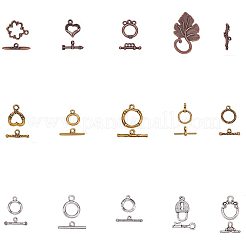 Tibetan Style Alloy Toggle Clasps&nbsp;TIBE-PH0004-17