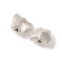 CCBプラスチックビーズ  蝶  プラチナ  8x10x6mm  穴：1.5mm&nbsp;CCB-N006-35P