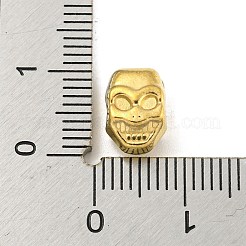 304ステンレススチールビーズラインストーンセッティング  スカル  ゴールドカラー  10x7x6.5mm  穴：2.5mm  1.8mmのラインストーンに適する&nbsp;STAS-A091-14G
