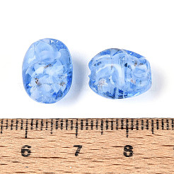 Handmade Lampwork & Glitter Powder Beads Strands&nbsp;LAMP-T023-29C