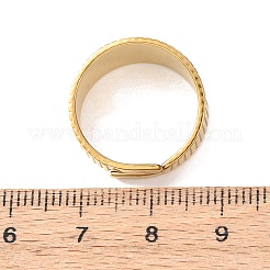 女性用304ステンレススチールオープンカフリング  イオンプレーティング（ip）  18KGP本金メッキ  9mm  内径：17.2mm&nbsp;RJEW-K309-24G