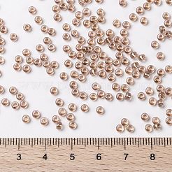 MIYUKIラウンドロカイユビーズ  日本製シードビーズ  （rr3521)派手な裏地付き赤面  8/0  3mm  穴：1mm  約2111~2277個/50g&nbsp;SEED-X0055-RR3521
