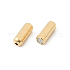 真鍮製ラペルピンのエンドキャップ  ブローチピン用ゴム栓  コラム  14KGP本金メッキ  10x4mm  穴：0.6mm&nbsp;KK-K424-01G