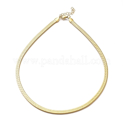 Ion Plating(IP) Unisex 304 Stainless Steel Herringbone Chain Necklaces&nbsp;NJEW-O119-01B-G