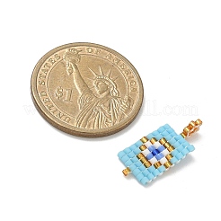 Glass Seed Beaded Pendants&nbsp;PALLOY-MZ00909-02