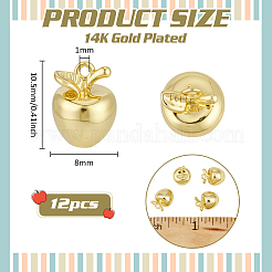 12Pcs Brass Charms&nbsp;KK-BC0015-09G