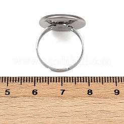 304 Stainless Steel Cuff Ring Components&nbsp;STAS-D372-06P-06