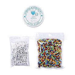 100Pcs Cube with Letter Opaque Acrylic Beads&nbsp;DIY-YW0002-45
