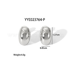 Stylish 304 Stainless Steel Oval Stud Earrings&nbsp;LT6363-2