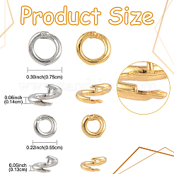 10Pcs 2 Colors Brass Open Jump Rings&nbsp;KK-YW0003-99A