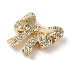Brass Micro Pave Clear Cubic Zirconia Charms&nbsp;KK-G491-20A-G