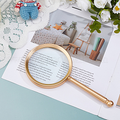 1Pc Aluminum Magnifying Glass&nbsp;AJEW-BC0009-13G