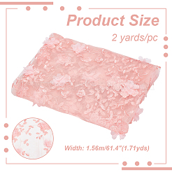 Flower Pattern Polyester Mesh Fabric&nbsp;DIY-WH0581-15