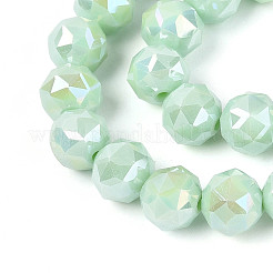 AB Color Plated Opaque Glass Round Beads Strands&nbsp;EGLA-T029-8mm-12A-06