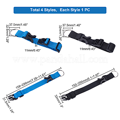 4Pcs 4 Style Nylon Adjustable Add-A-Bag Luggage Strap & Polyester Luggage Straps&nbsp;FIND-PH0007-06