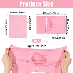 ポリエステルブックカバー  長方形  ピンク  370x230x1mm&nbsp;OFST-WH0004-144D