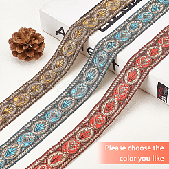 3 Rolls 3 Colors Ethnic Style Embroidery Polyester Ribbons&nbsp;OCOR-PH0001-22