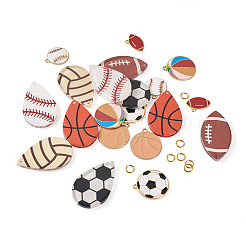 DIY Sports Themed Pendants Jewelry Making Finding Kits&nbsp;DIY-PJ0001-35