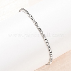 304 Stainless Steel Rhinestone Cup Chain Bracelets for Women&nbsp;BJEW-P376-01P-01