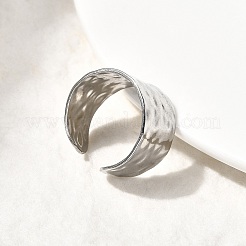 304ステンレススチールオープンカフリング  ステンレス鋼色  13.5mm&nbsp;RJEW-H261-03P