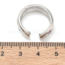 Brass Micro Pave Colorful Cubic Zirconia Cuff Open Rings&nbsp;RJEW-Z145-05P