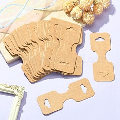Kraft Paper Fold Over Jewelry Display Cards with Hanging Hole&nbsp;CDIS-YW0001-12