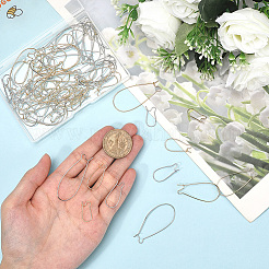 80Pcs 8 Styles Brass Hoop Earring Findings&nbsp;FIND-BBC0004-67
