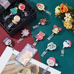 12Pcs Christmas Acrylic Badge Reels&nbsp;HJEW-FH00219