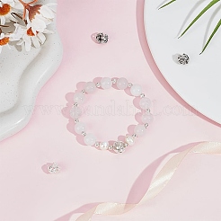 4個 2色 925スターリングシルバービーズキャップ  花芽  アンティークシルバー＆シルバー  9~10x9.5~10.5x8mm  穴：1mm  2個/カラー&nbsp;STER-BC0002-34