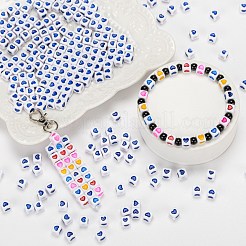 Opaque White Acrylic European Beads&nbsp;OPDL-FS0001-02C