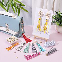 DIY Imitation Leather Tassel Keychain Makeing Kits&nbsp;DIY-NB0013-60