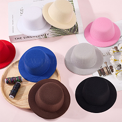 8Pcs 8 Colors EVA Fabric Pillbox Stewardess Fascinator Hat Base for Millinery&nbsp;AJEW-GF0010-94